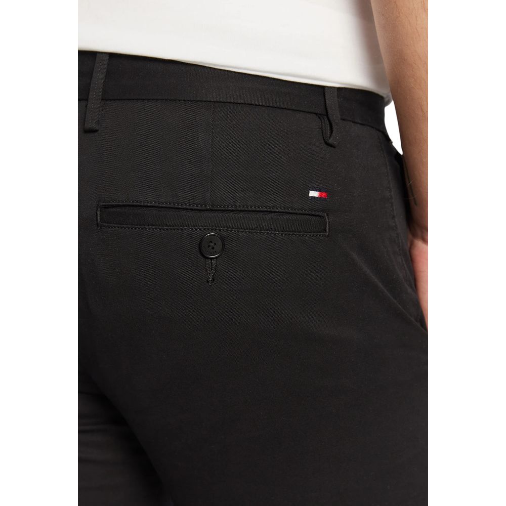 Tommy Hilfiger Black Recycled Cotton Skinny Pants - Luxe Nova