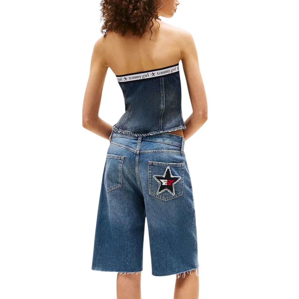 Tommy Hilfiger Jeans Blue Recycled Cotton Top - Luxe Nova