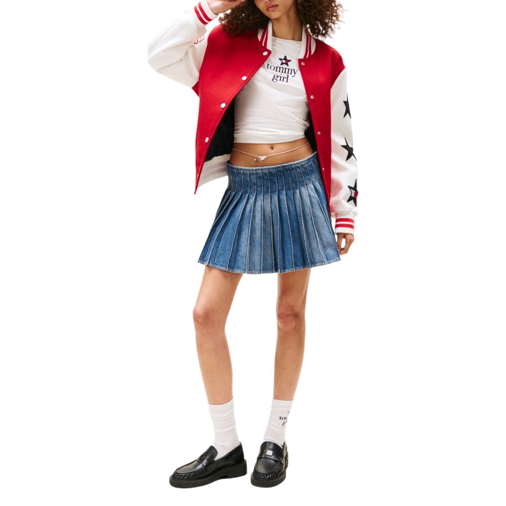 Tommy Hilfiger Jeans Blue Recycled Cotton Mini Skirt - Luxe Nova