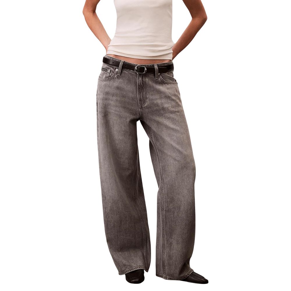 Calvin Klein Jeans Gray Cotton Boyfriend Jeans - Luxe Nova
