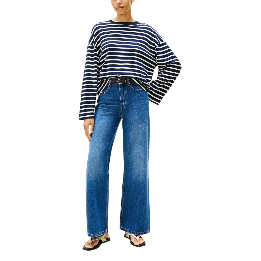 Tommy Hilfiger Blue Recycled Cotton Bootcut Jeans - Luxe Nova
