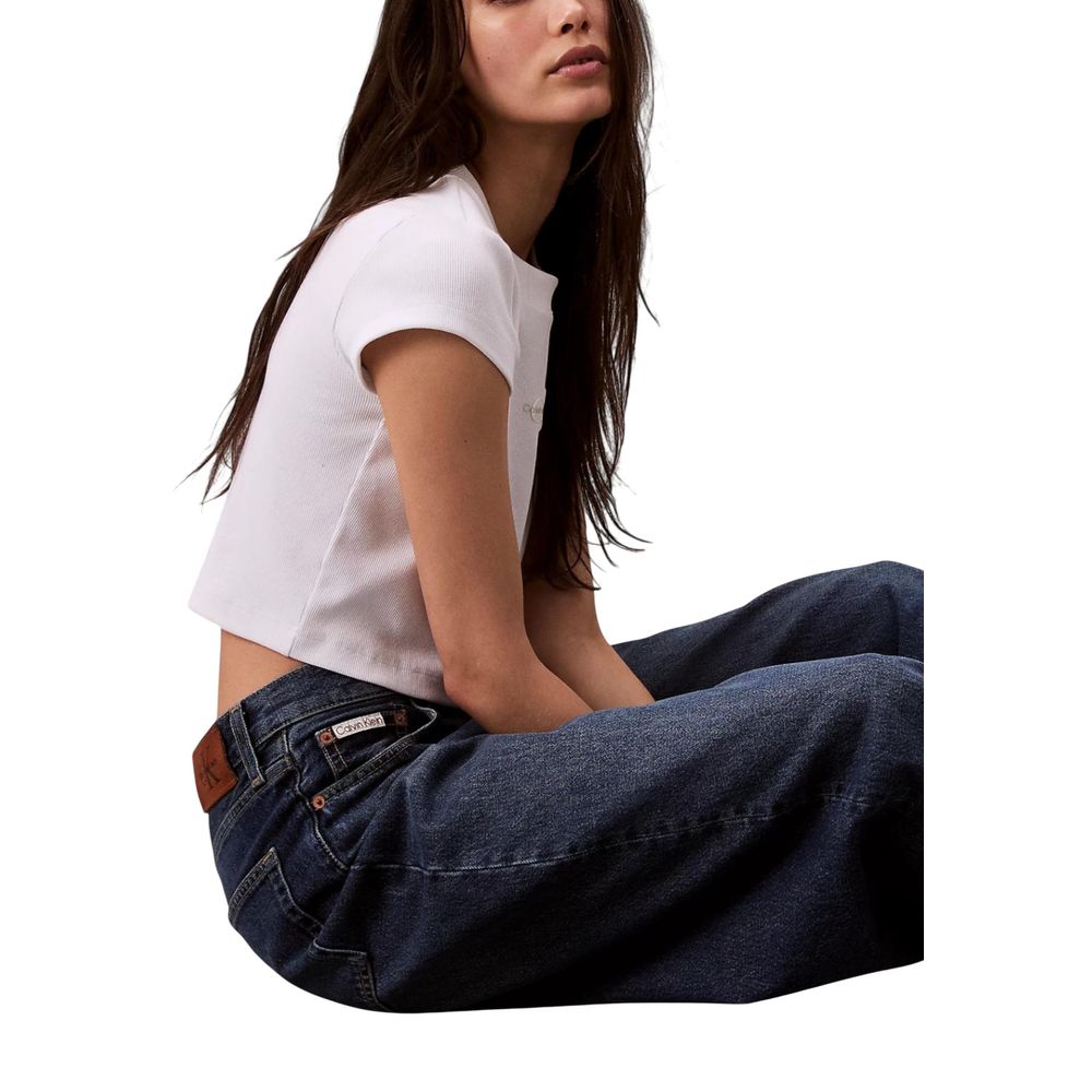 Calvin Klein Jeans Blue Recycled Cotton Bootcut Jeans - Luxe Nova