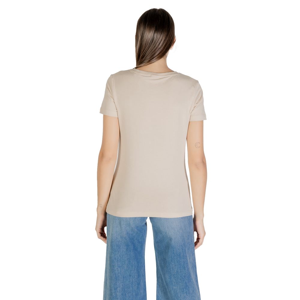 Guess Active Beige Cotton T-Shirt - Luxe Nova