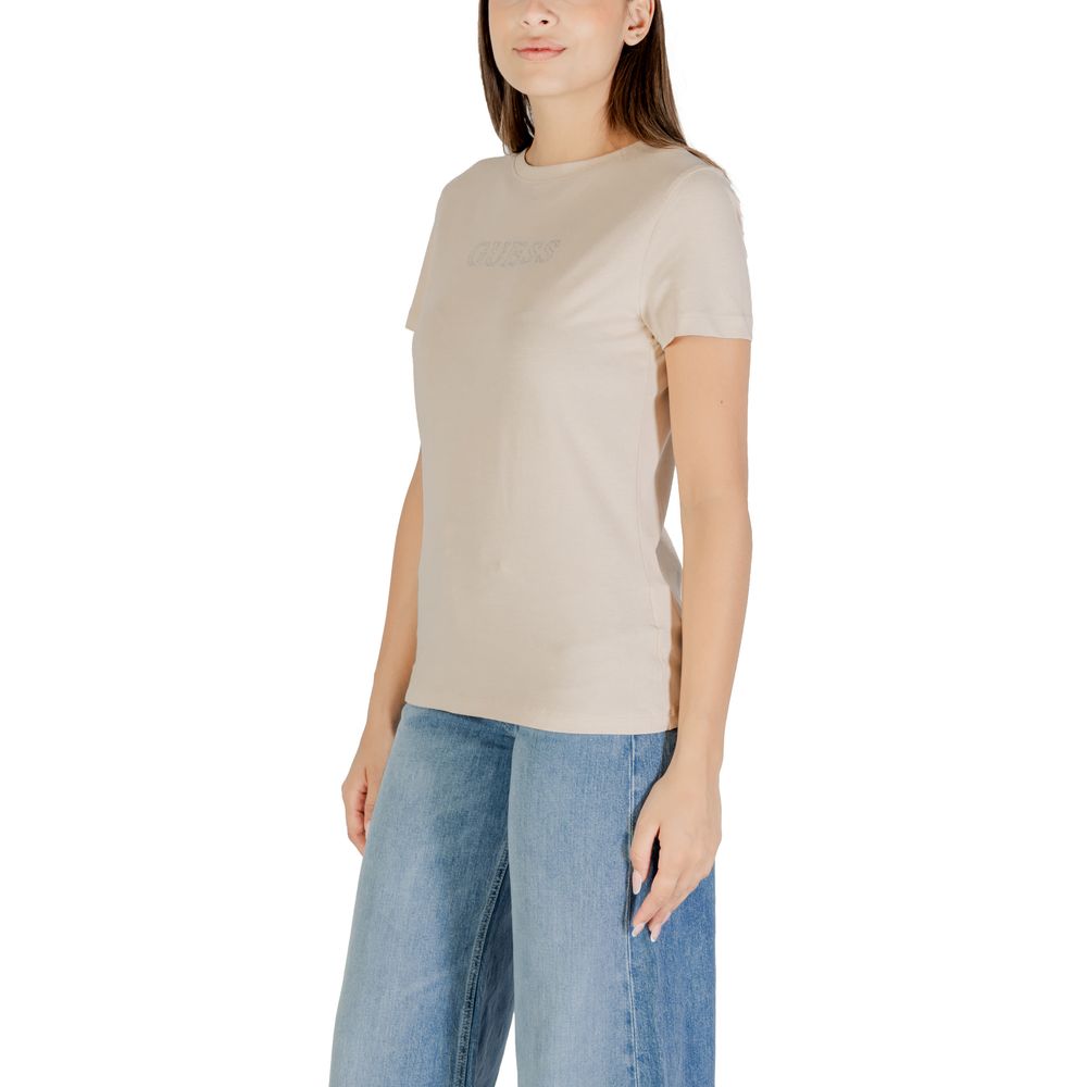 Guess Active Beige Cotton T-Shirt - Luxe Nova