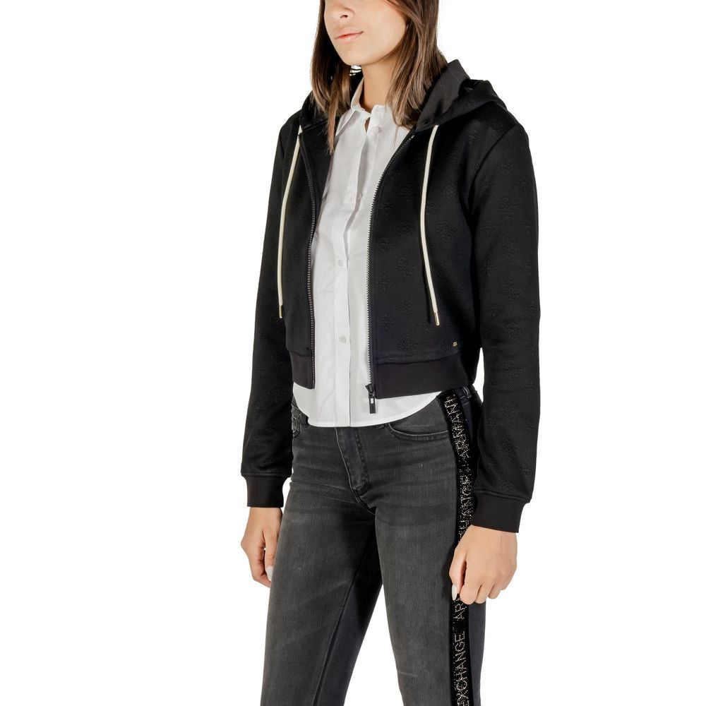 Guess Active Black Polyester Hoodie - Luxe Nova