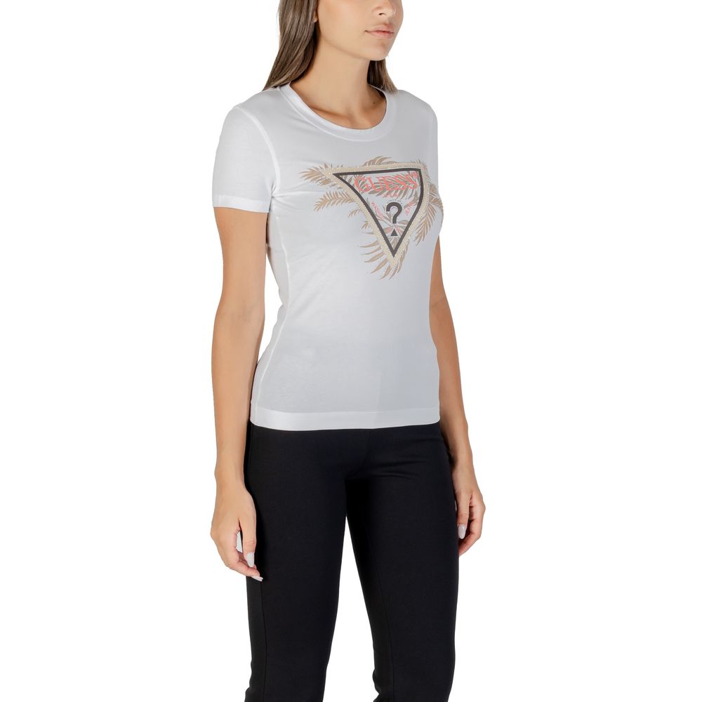 Guess White Cotton T-Shirt - Luxe Nova