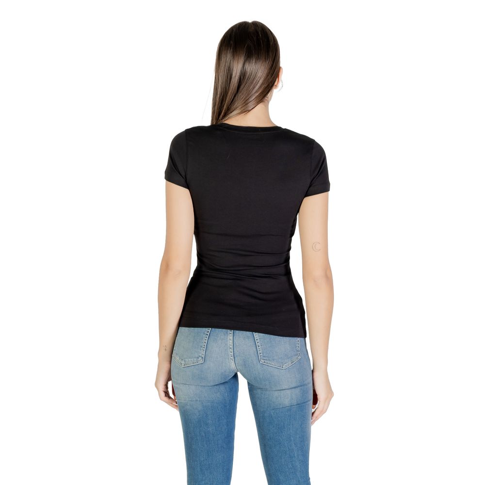Guess Black Cotton T-Shirt - Luxe Nova