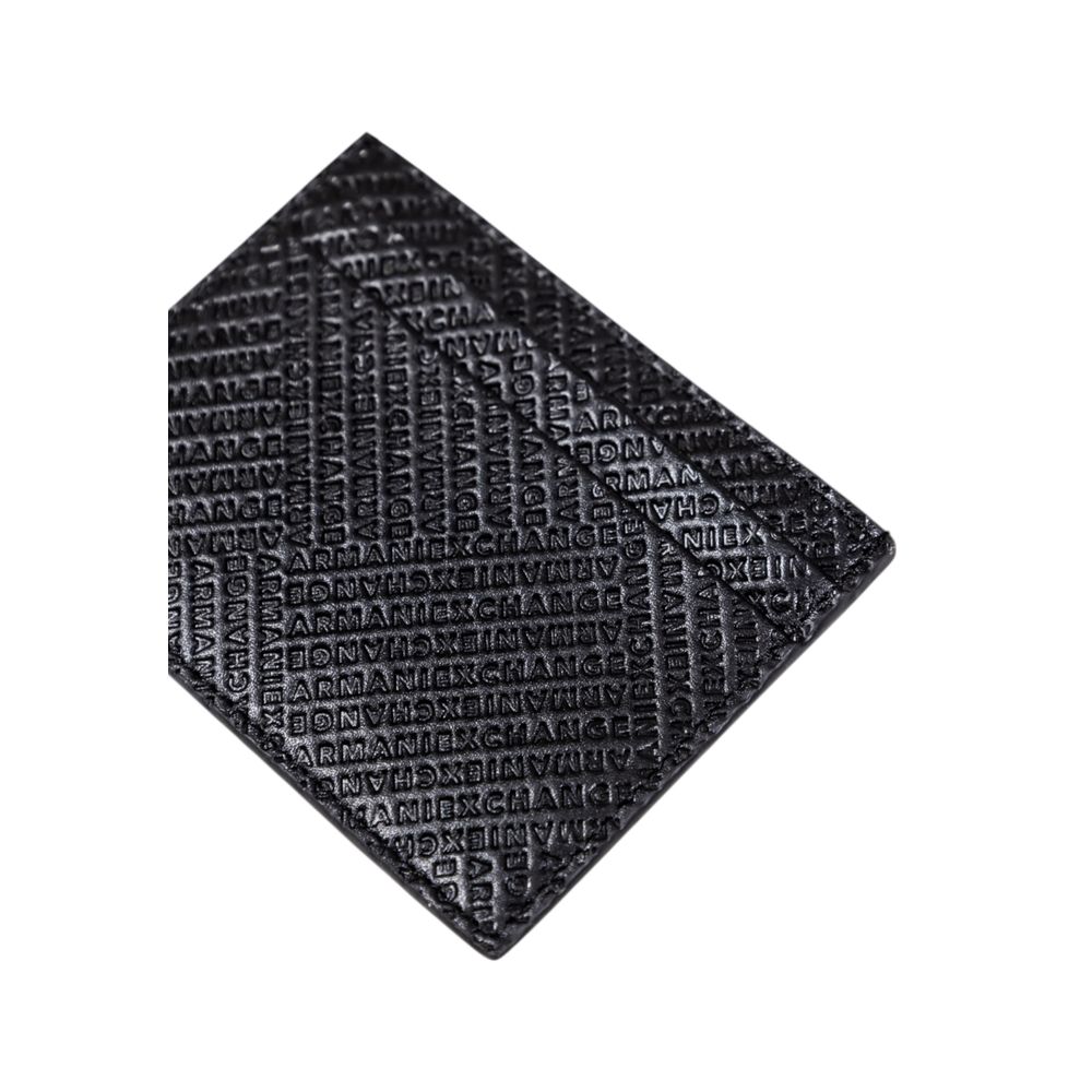 Armani Exchange Black Leather Cardholder - Luxe Nova