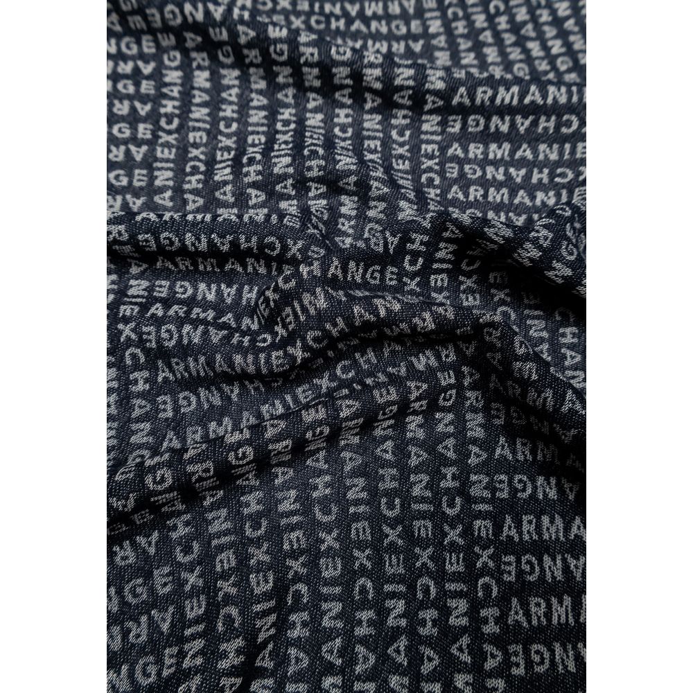 Armani Exchange Blue Viscose Scarf - Luxe Nova