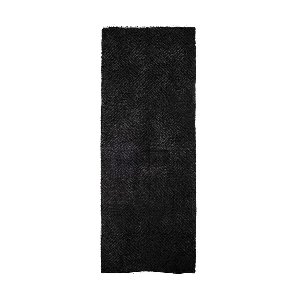 Armani Exchange Black Viscose Scarf - Luxe Nova