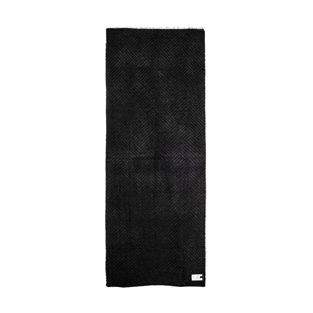 Armani Exchange Black Viscose Scarf - Luxe Nova