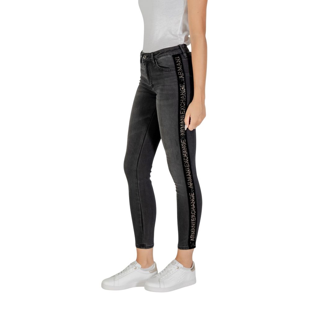 Armani Exchange Black Cotton Skinny Jeans - Luxe Nova