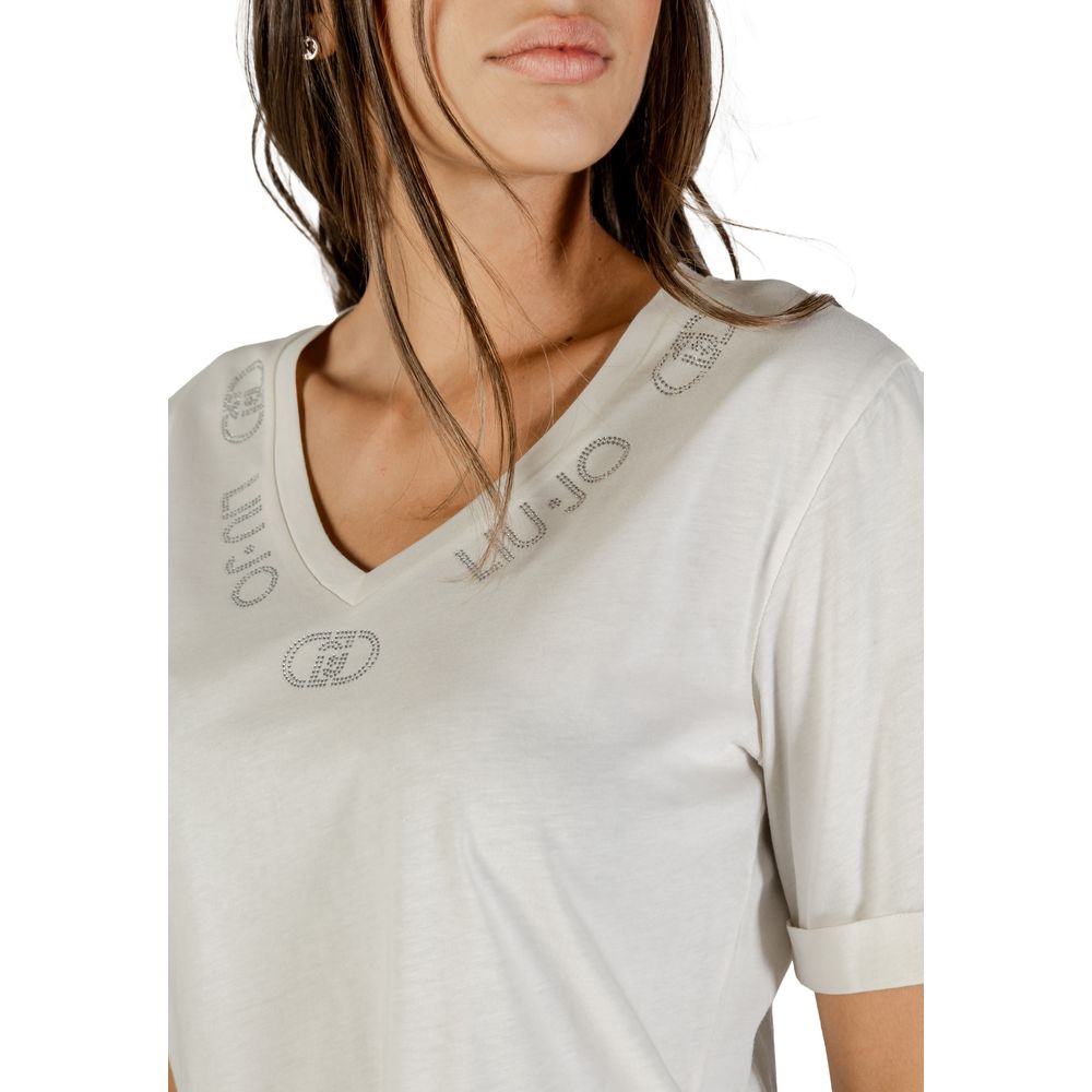 Liu Jo White Cotton T-Shirt - Luxe Nova