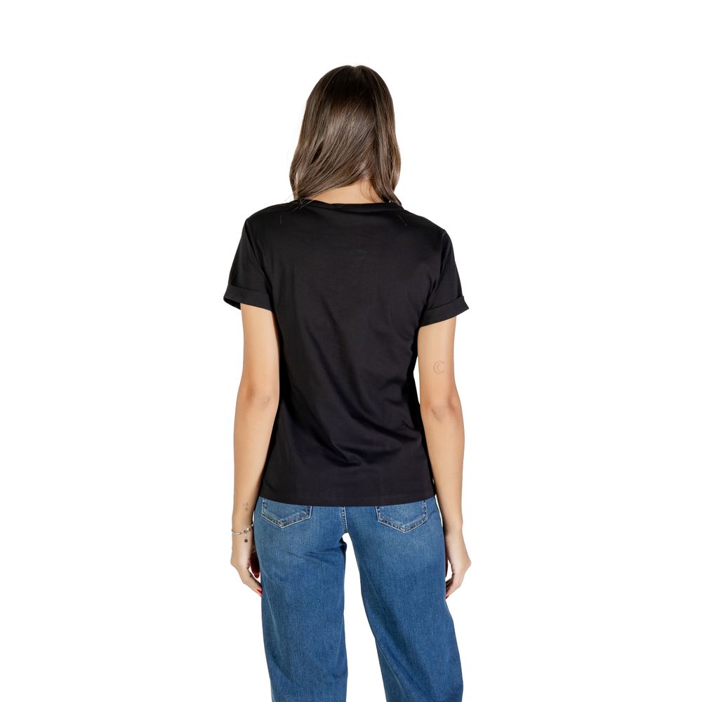 Liu Jo Black Cotton T-Shirt - Luxe Nova