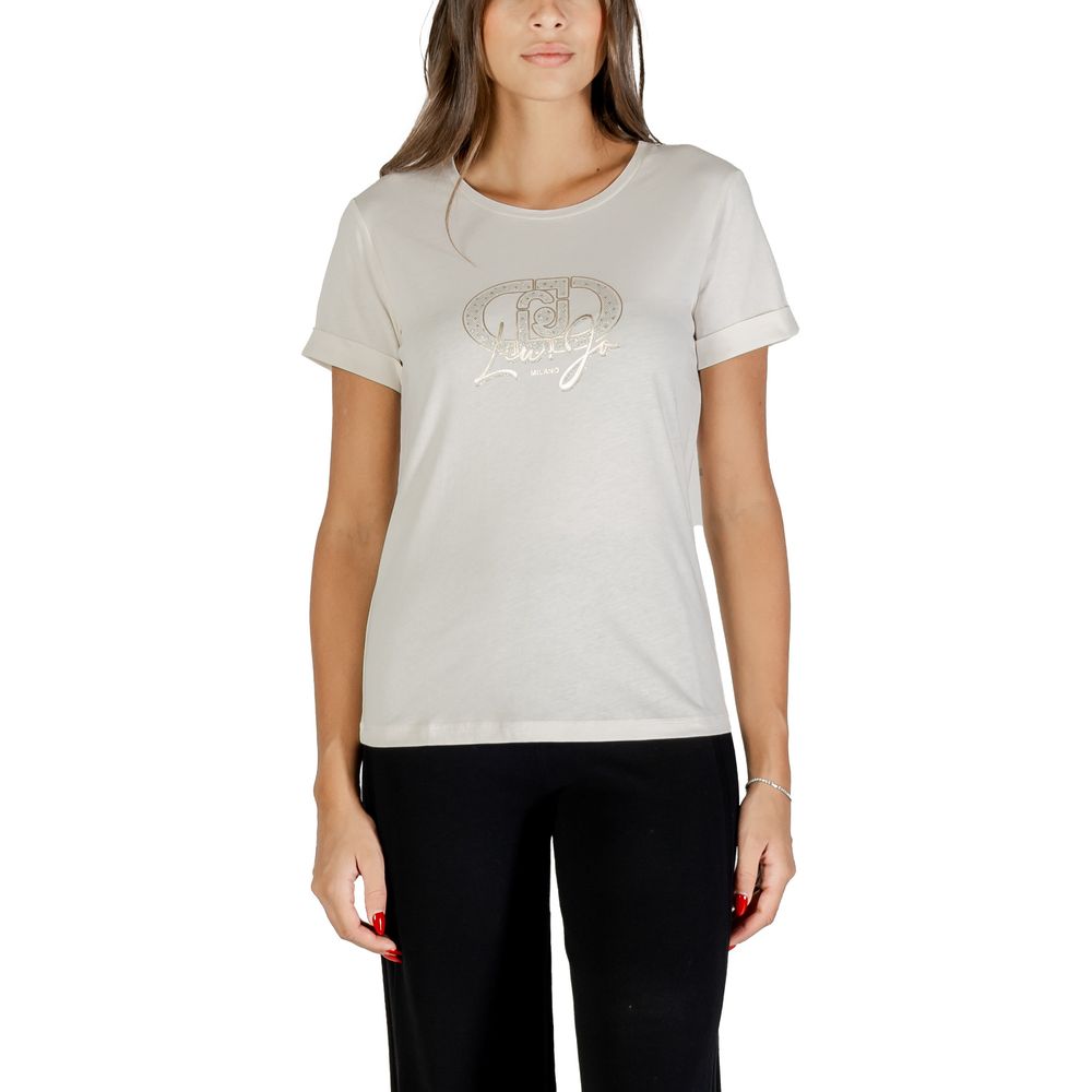 Liu Jo White Cotton T-Shirt - Luxe Nova