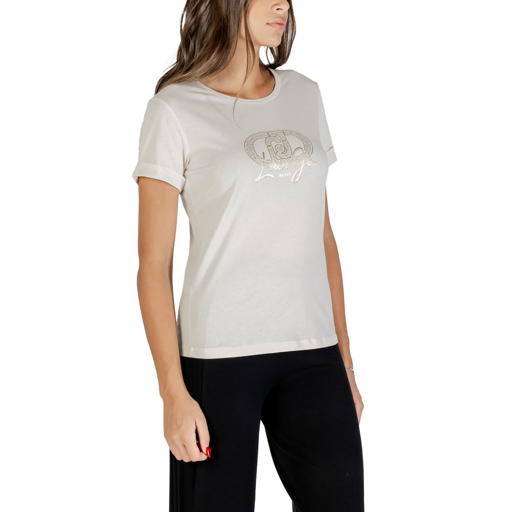 Liu Jo White Cotton T-Shirt - Luxe Nova