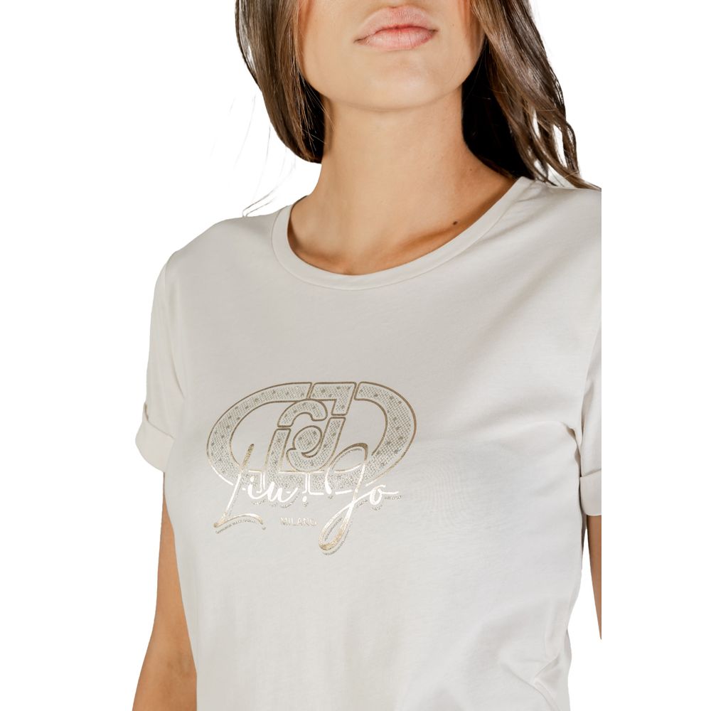 Liu Jo White Cotton T-Shirt - Luxe Nova