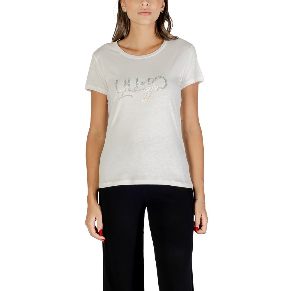 Liu Jo White Cotton T-Shirt - Luxe Nova