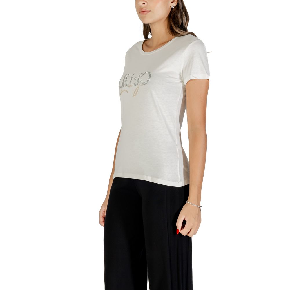Liu Jo White Cotton T-Shirt - Luxe Nova