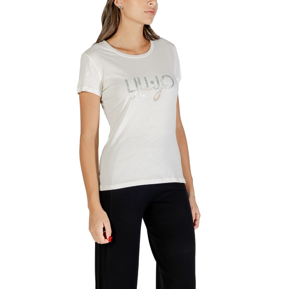 Liu Jo White Cotton T-Shirt - Luxe Nova