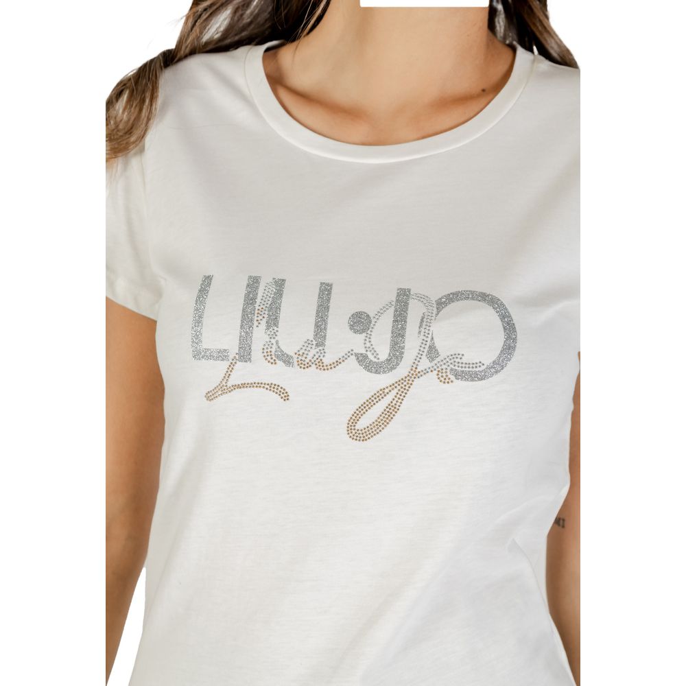 Liu Jo White Cotton T-Shirt - Luxe Nova