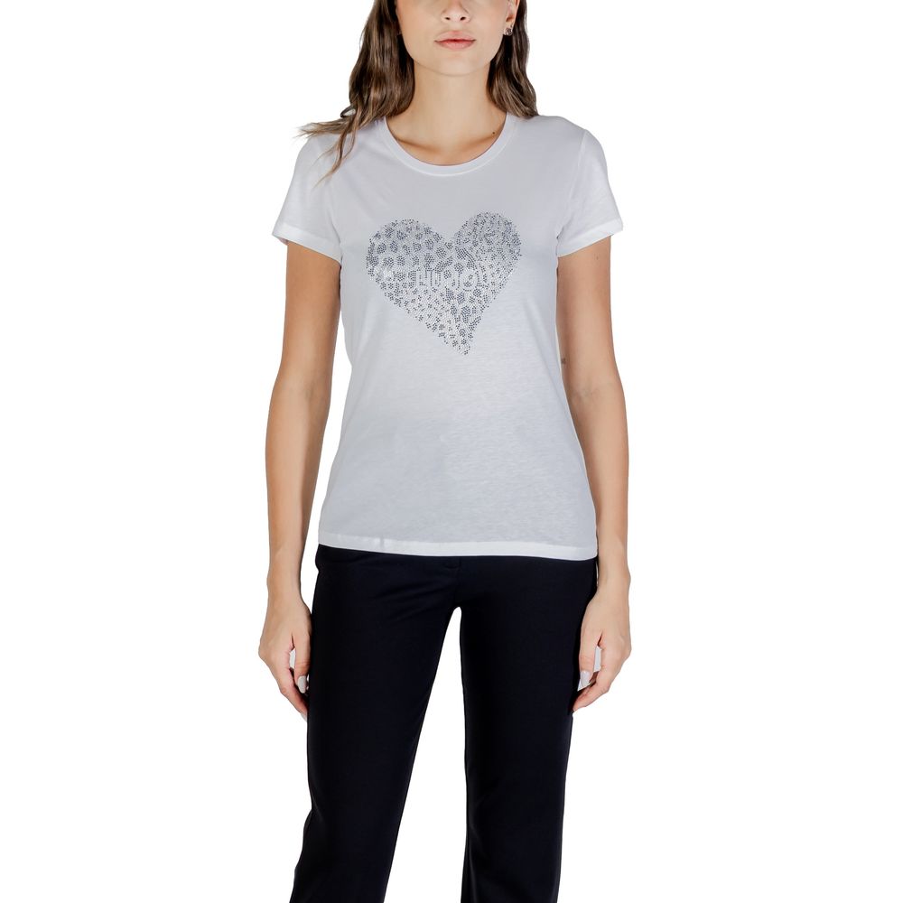 Liu Jo White Cotton T-Shirt - Luxe Nova