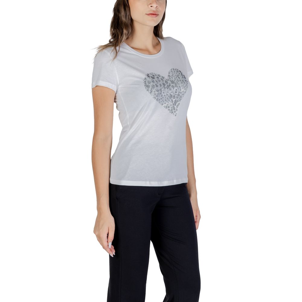 Liu Jo White Cotton T-Shirt - Luxe Nova