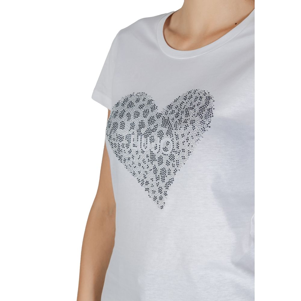 Liu Jo White Cotton T-Shirt - Luxe Nova