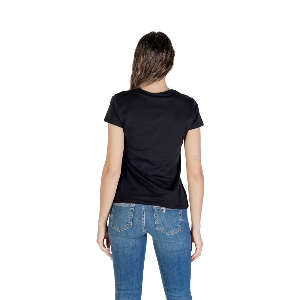 Liu Jo Black Cotton T-Shirt - Luxe Nova