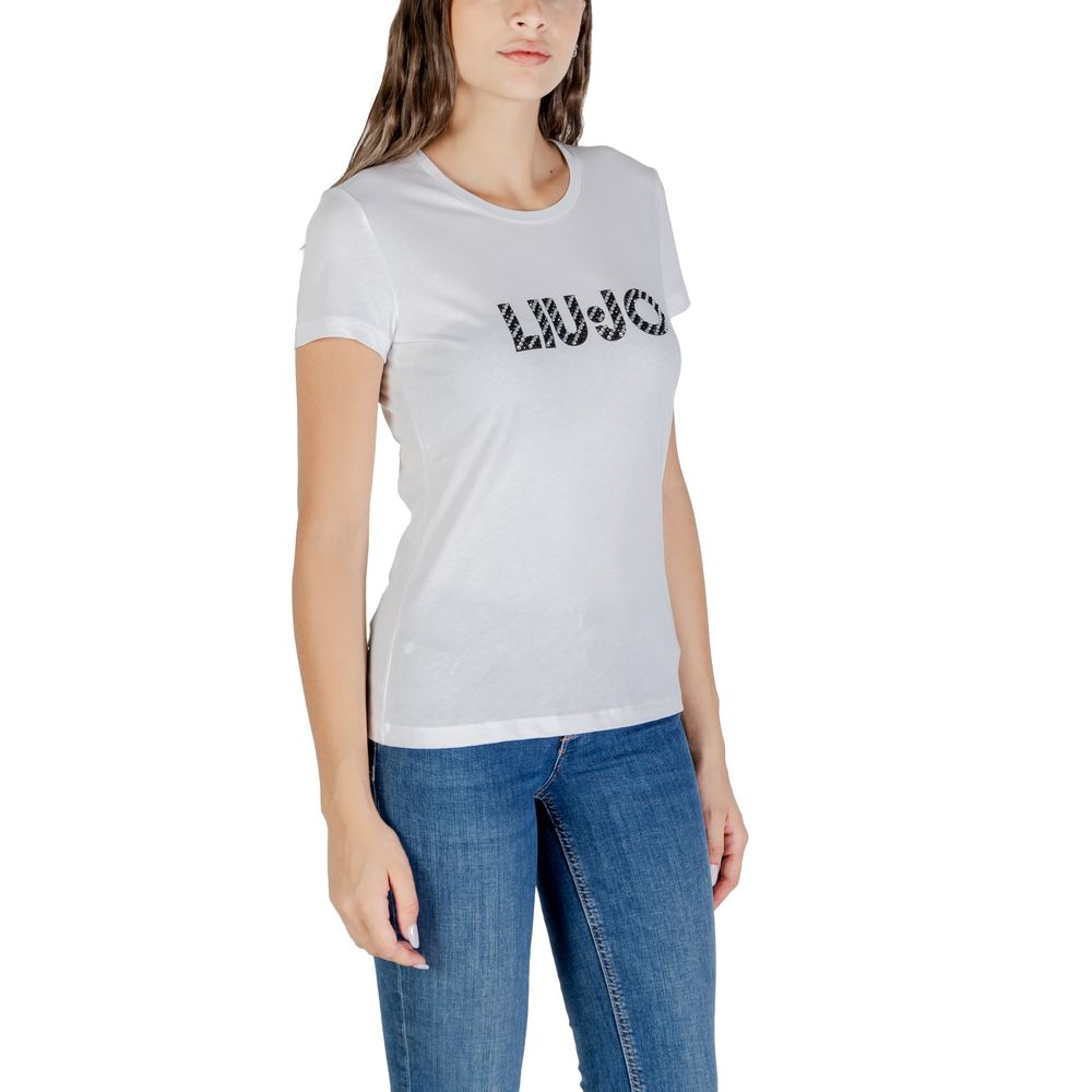 Liu Jo White Cotton T-Shirt - Luxe Nova