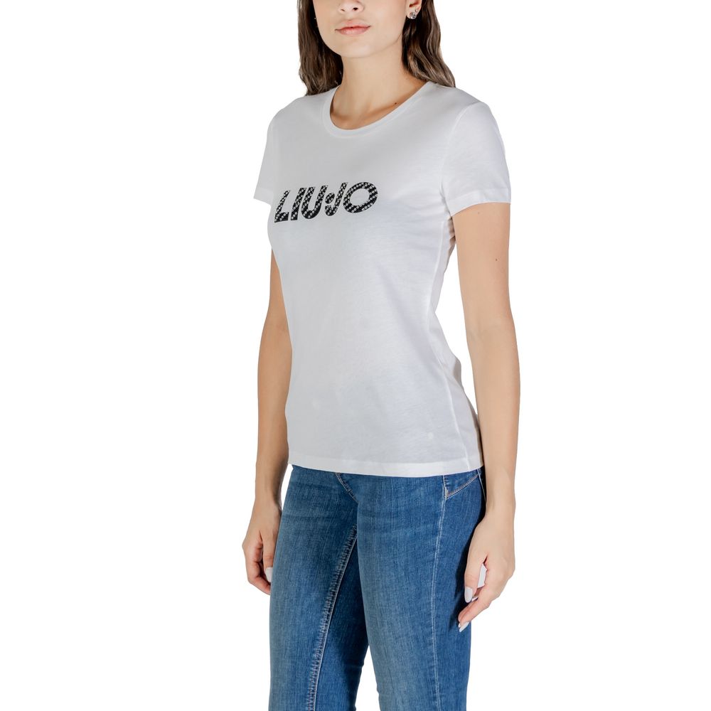 Liu Jo White Cotton T-Shirt - Luxe Nova