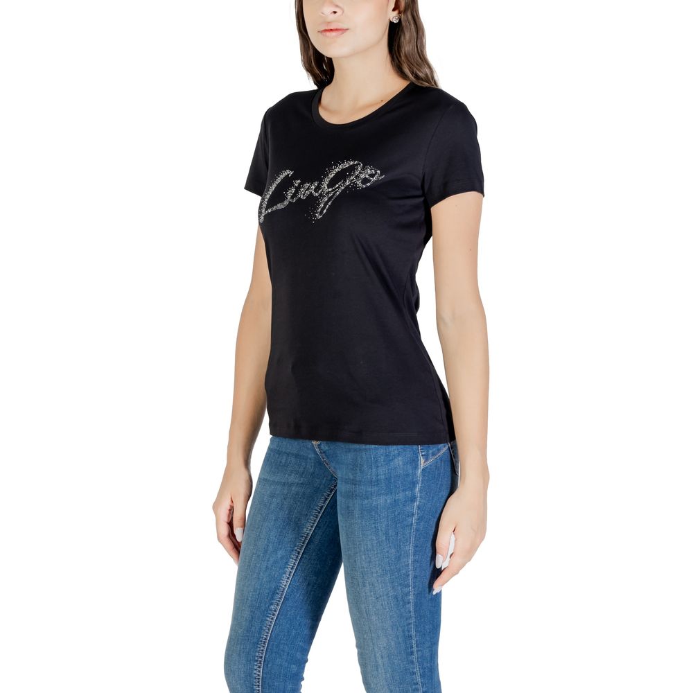 Liu Jo Black Cotton T-Shirt - Luxe Nova