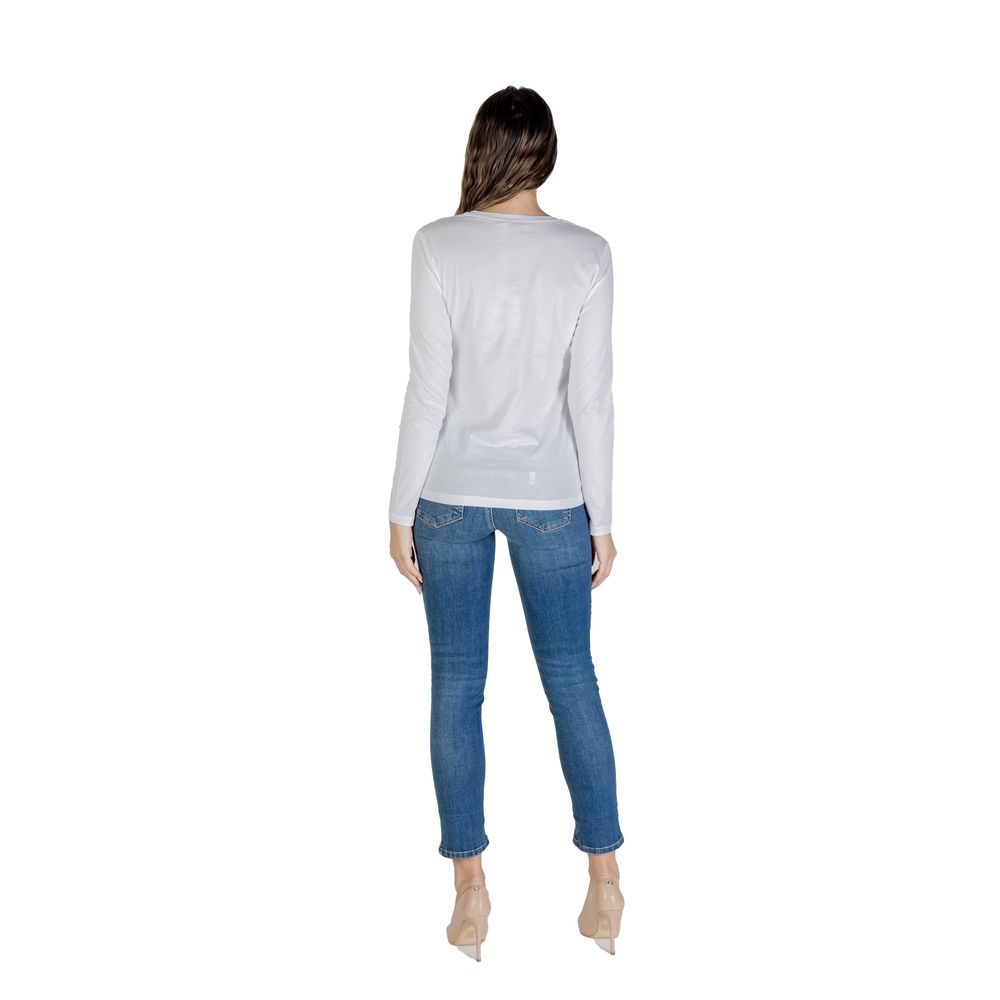 Liu Jo White Cotton Long Sleeve T-Shirt - Luxe Nova
