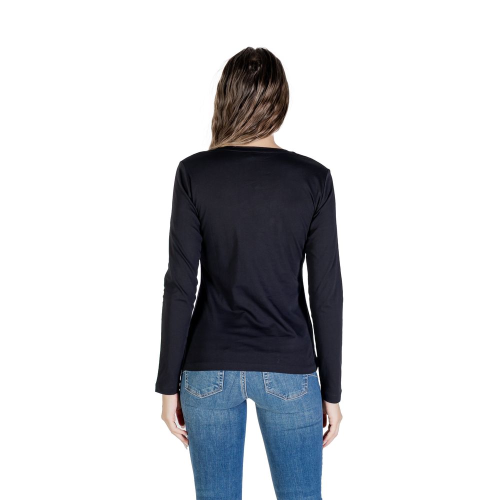 Liu Jo Black Cotton Long Sleeve T-Shirt - Luxe Nova