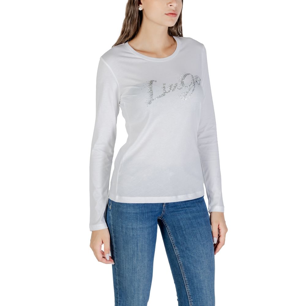 Liu Jo Bicolor Cotton Long Sleeve T-Shirt - Luxe Nova