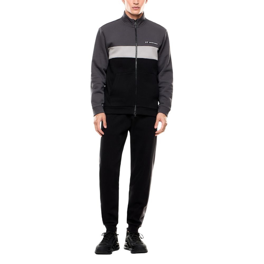 EA7 Emporio Armani Black Cotton Sweatsuit - Luxe Nova