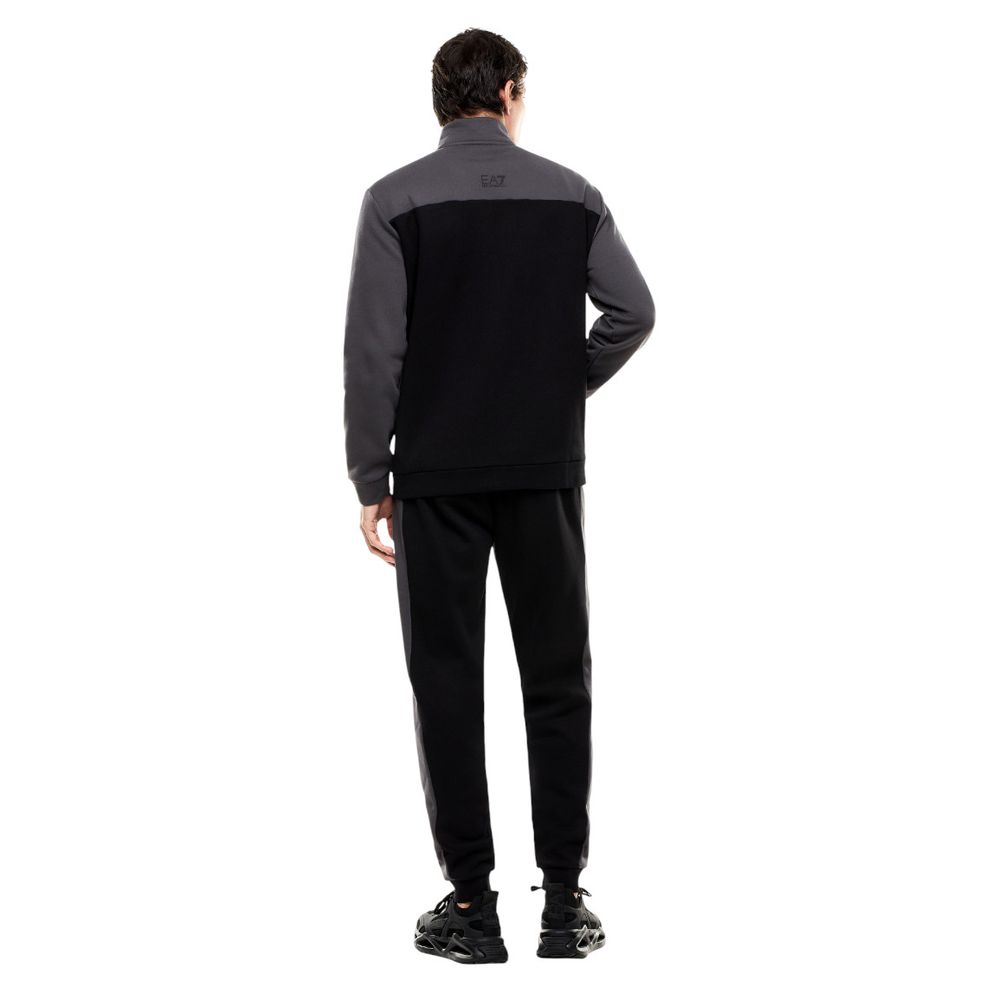 EA7 Emporio Armani Black Cotton Sweatsuit - Luxe Nova