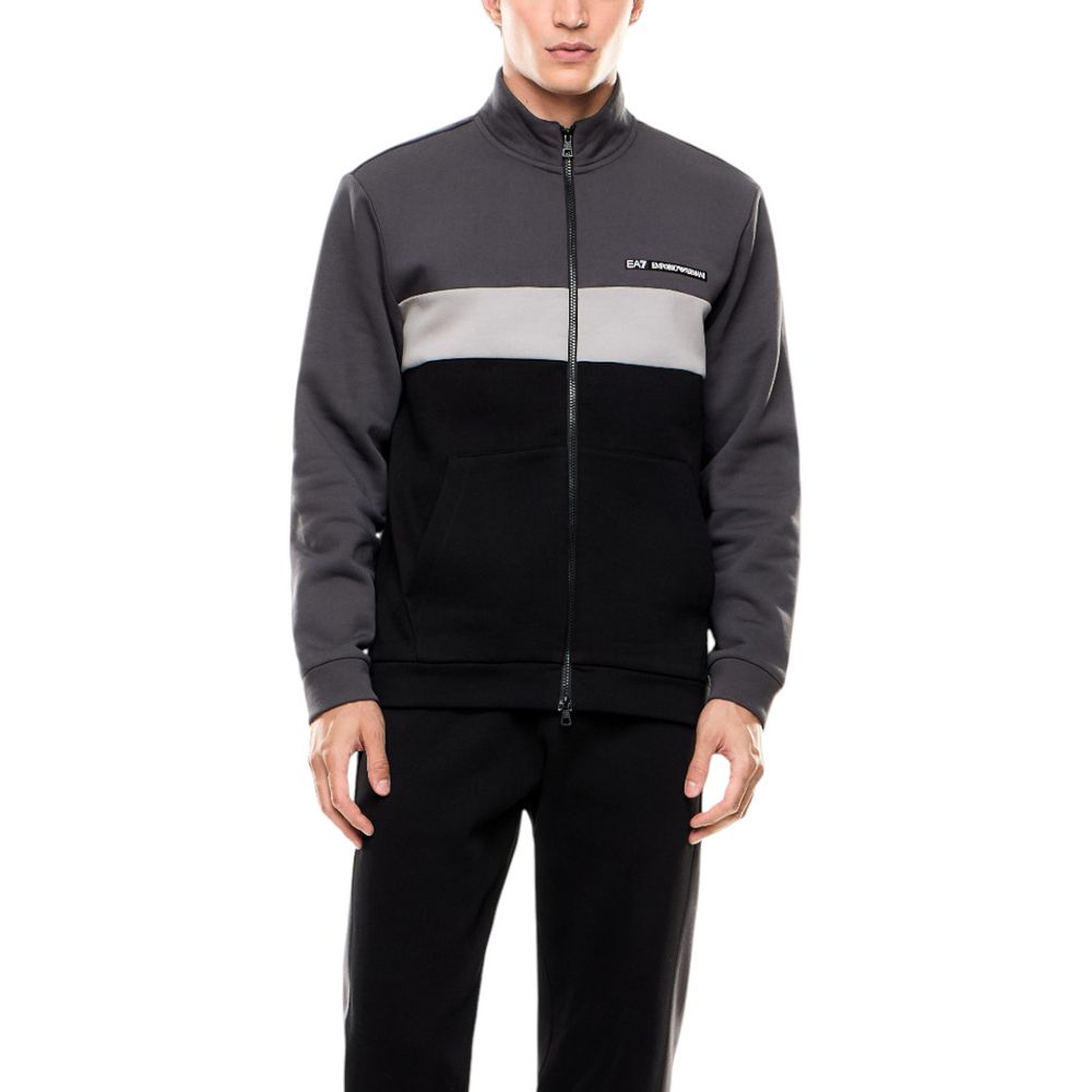 EA7 Emporio Armani Black Cotton Sweatsuit - Luxe Nova