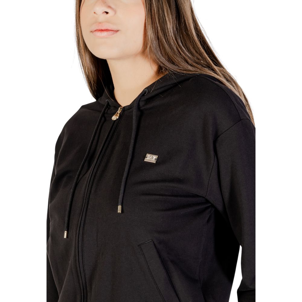EA7 Emporio Armani Black Cotton Tracksuit - Luxe Nova