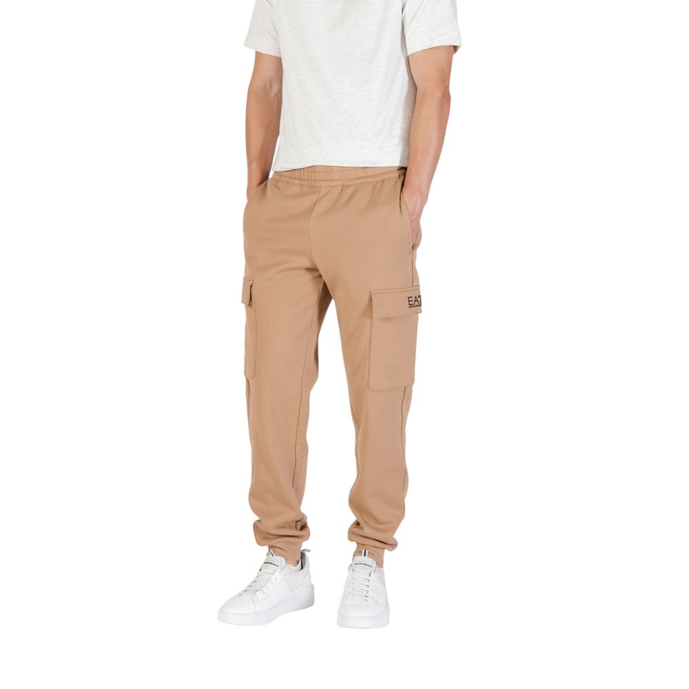 EA7 Emporio Armani Beige Cotton Joggers (Workout Pants) - Luxe Nova