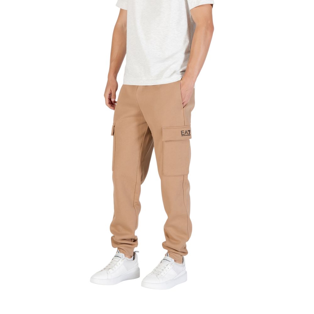 EA7 Emporio Armani Beige Cotton Joggers (Workout Pants) - Luxe Nova