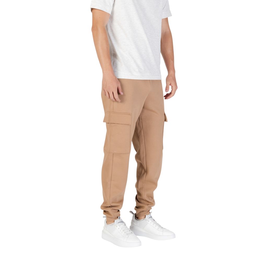 EA7 Emporio Armani Beige Cotton Joggers (Workout Pants) - Luxe Nova