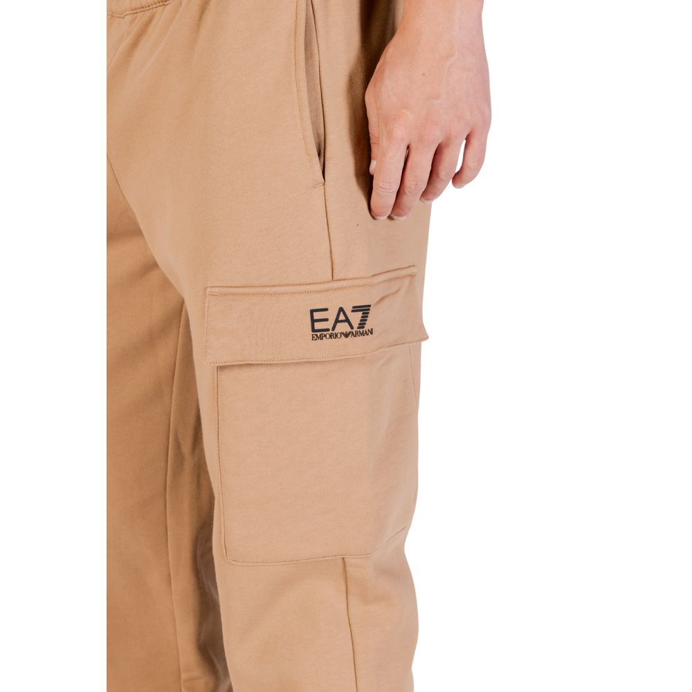EA7 Emporio Armani Beige Cotton Joggers (Workout Pants) - Luxe Nova