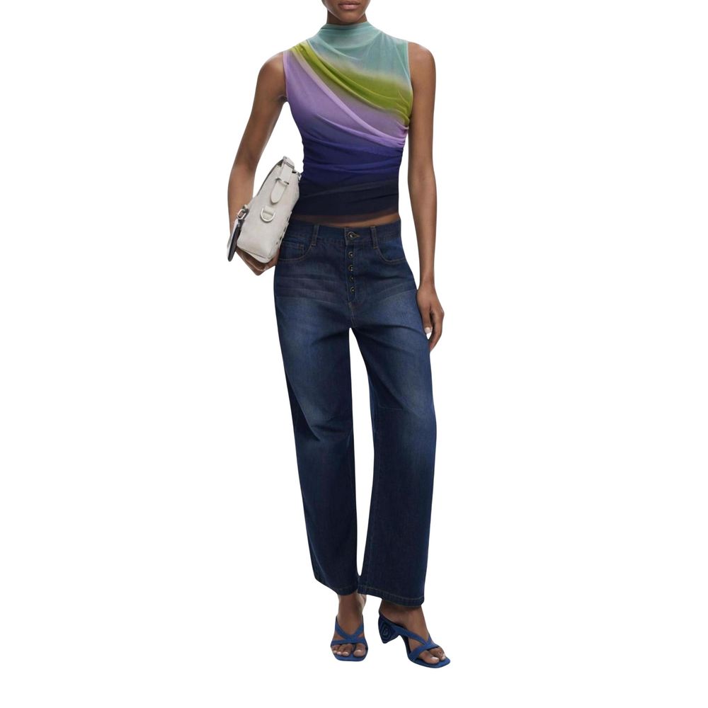 Desigual Purple Polyester Top