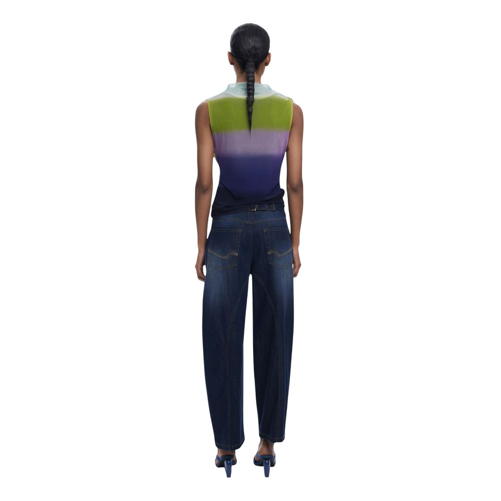 Desigual Purple Polyester Top