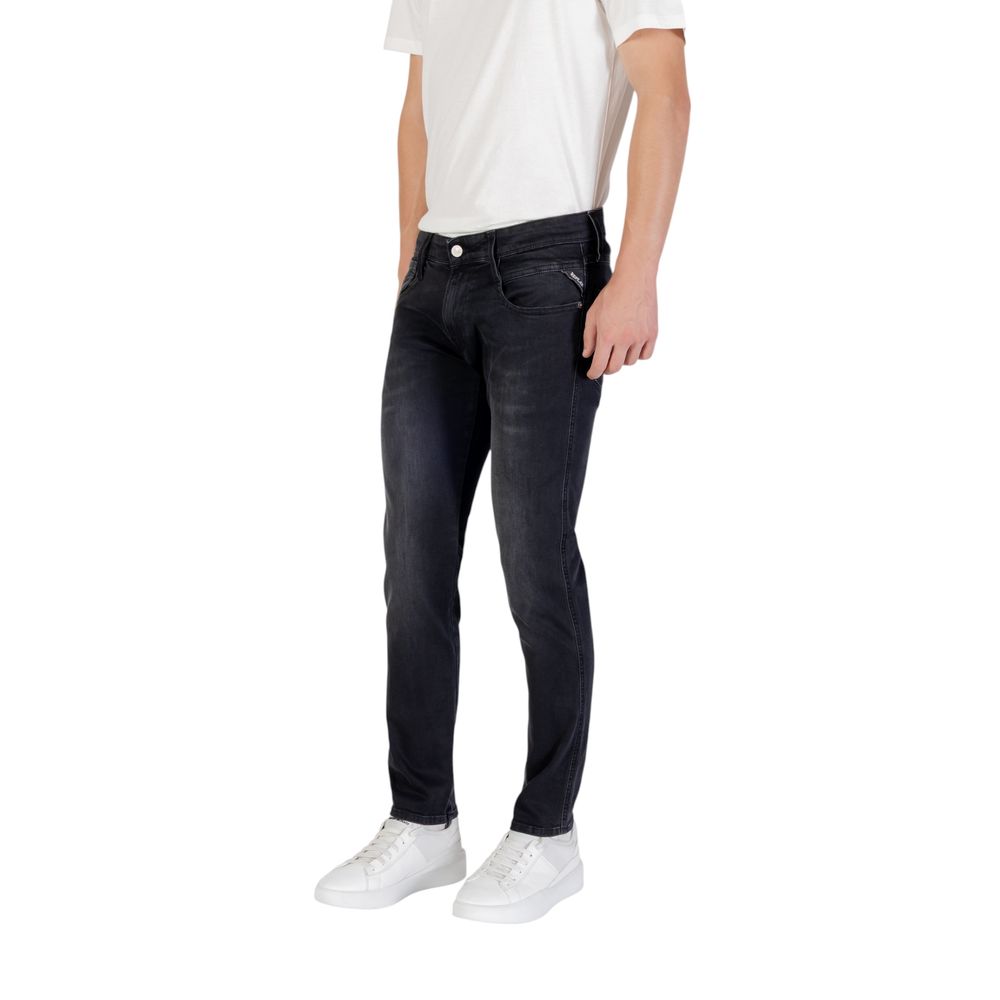 Replay Black Cotton Skinny Jeans