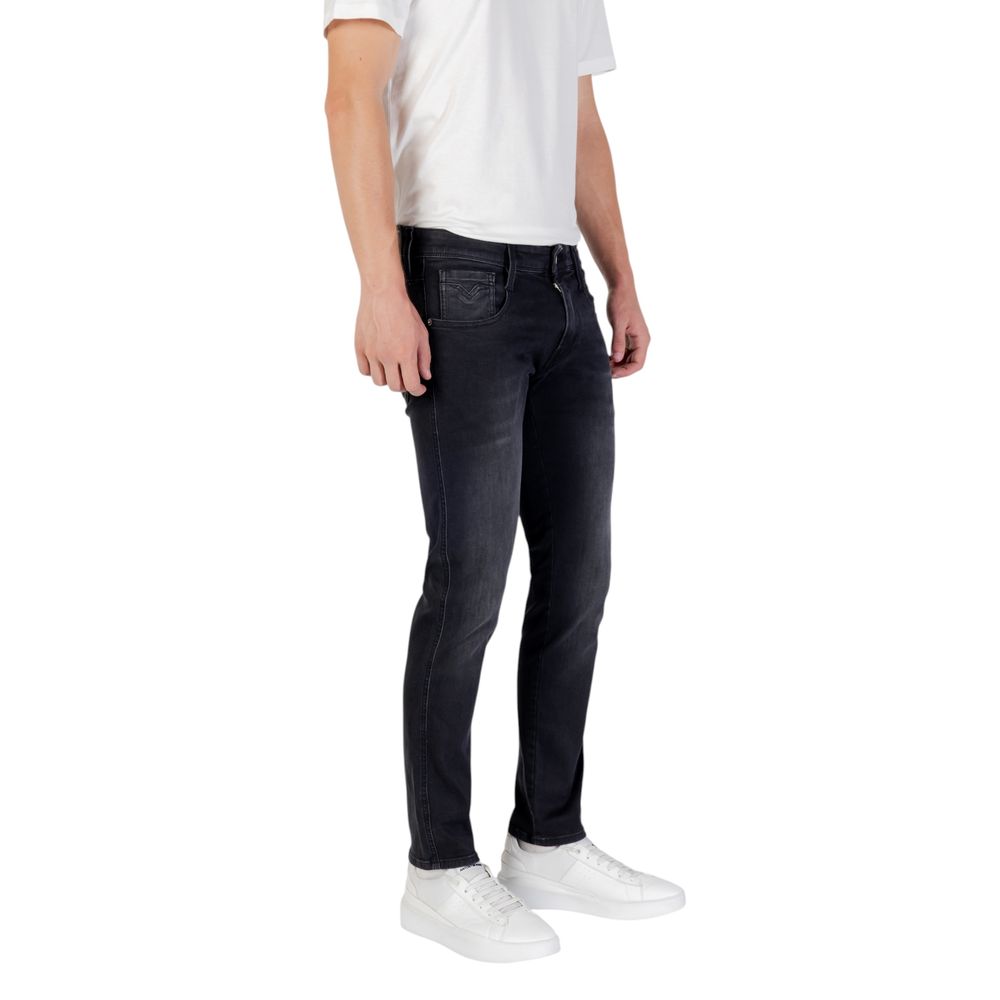 Replay Black Cotton Skinny Jeans