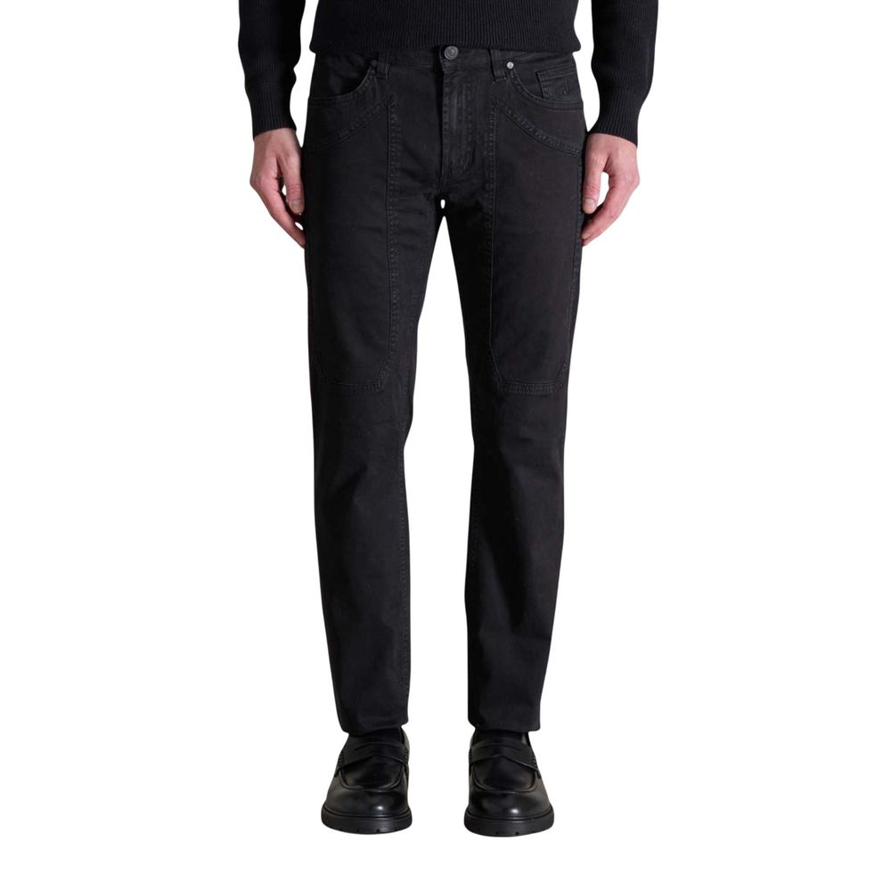Jeckerson Black Cotton Skinny Pants - Luxe Nova