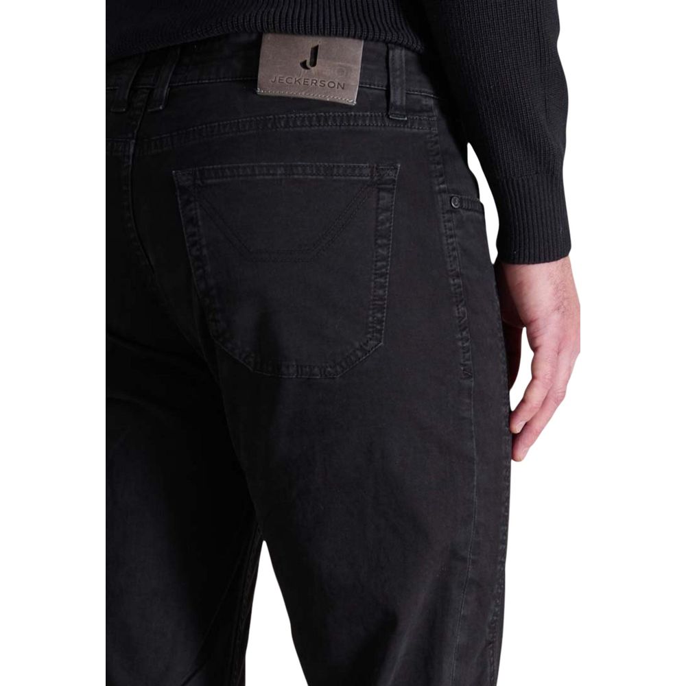 Jeckerson Black Cotton Skinny Pants - Luxe Nova