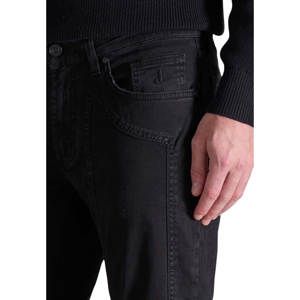 Jeckerson Black Cotton Skinny Pants - Luxe Nova